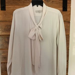 Long sleeved blouse with tie front